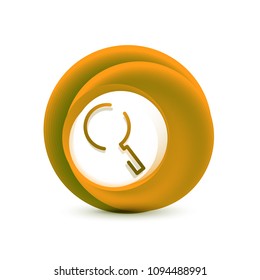 Search magnifyier web button, magnify icon. Modern magnifying glass sign, web site design or mobile app. Vector illustration