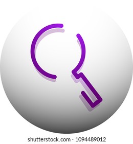 Search magnifyier web button, magnify icon. Modern magnifying glass sign, web site design or mobile app. Vector illustration