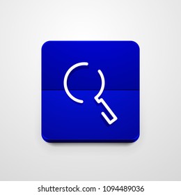 Search magnifyier web button, magnify icon. Modern magnifying glass sign, web site design or mobile app. Vector illustration