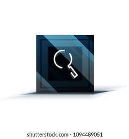 Botón web de la función de ampliación de búsqueda, icono de ampliación. Signo de lupa moderno, diseño de sitio web o aplicación móvil. Ilustración del vector