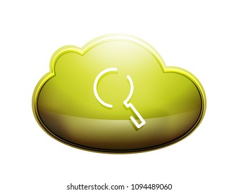 Search magnifyier web button, magnify icon. Modern magnifying glass sign, web site design or mobile app. Vector illustration