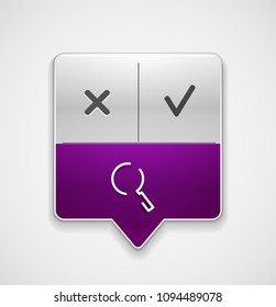 Search magnifyier web button, magnify icon. Modern magnifying glass sign, web site design or mobile app. Vector illustration