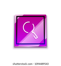 Search magnifyier web button, magnify icon. Modern magnifying glass sign, web site design or mobile app. Vector illustration
