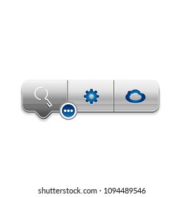 Search magnifyier web button, magnify icon. Modern magnifying glass sign, web site design or mobile app. Vector illustration