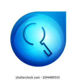 Botón web de la función de ampliación de búsqueda, icono de ampliación. Signo de lupa moderno, diseño de sitio web o aplicación móvil. Ilustración del vector