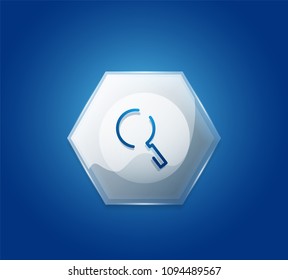 Botão da Web de aumento de pesquisa, ícone de aumento. Sinal de lupa moderno, design de site ou aplicativo móvel. Ilustração vetorial