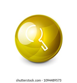 Search magnifyier web button, magnify icon. Modern magnifying glass sign, web site design or mobile app. Vector illustration