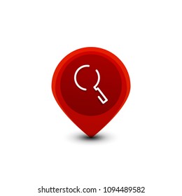 Search magnifyier web button, magnify icon. Modern magnifying glass sign, web site design or mobile app. Vector illustration