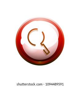 Search magnifyier web button, magnify icon. Modern magnifying glass sign, web site design or mobile app. Vector illustration