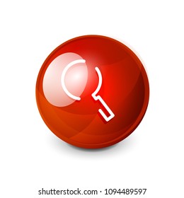 Botón web de la función de ampliación de búsqueda, icono de ampliación. Signo de lupa moderno, diseño de sitio web o aplicación móvil. Ilustración del vector