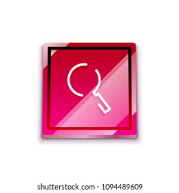 Botón web de la función de ampliación de búsqueda, icono de ampliación. Signo de lupa moderno, diseño de sitio web o aplicación móvil. Ilustración del vector