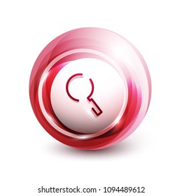 Search magnifyier web button, magnify icon. Modern magnifying glass sign, web site design or mobile app. Vector illustration