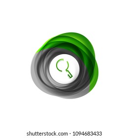 Search magnifyier web button, magnify icon. Modern magnifying glass sign, web site design or mobile app. Vector illustration