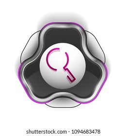 Search magnifyier web button, magnify icon. Modern magnifying glass sign, web site design or mobile app. Vector illustration