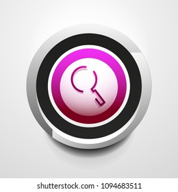 Search magnifyier web button, magnify icon. Modern magnifying glass sign, web site design or mobile app. Vector illustration