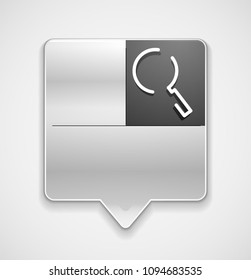 Search magnifyier web button, magnify icon. Modern magnifying glass sign, web site design or mobile app. Vector illustration