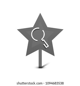 Botón web de la función de ampliación de búsqueda, icono de ampliación. Signo de lupa moderno, diseño de sitio web o aplicación móvil. Ilustración del vector