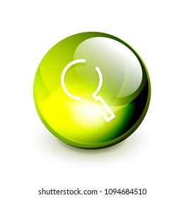Botón web de la función de ampliación de búsqueda, icono de ampliación. Signo de lupa moderno, diseño de sitio web o aplicación móvil. Ilustración del vector