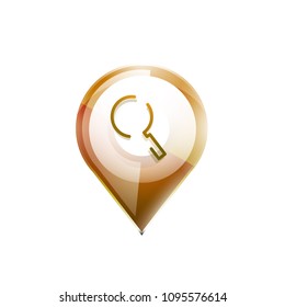 Search magnifyier web button, magnify icon. Modern magnifying glass sign, web site design or mobile app. Vector illustration