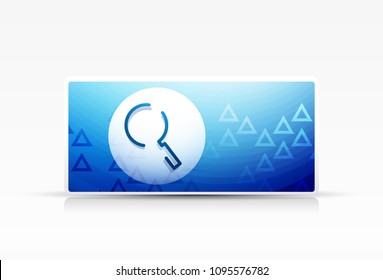 Search magnifyier web button, magnify icon. Modern magnifying glass sign, web site design or mobile app. Vector illustration
