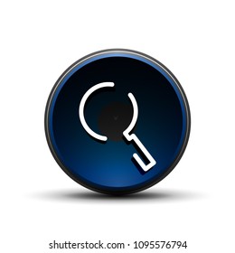 Botón web de la función de ampliación de búsqueda, icono de ampliación. Signo de lupa moderno, diseño de sitio web o aplicación móvil. Ilustración del vector