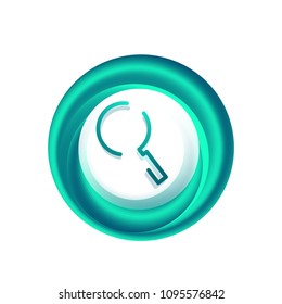 Botón web de la función de ampliación de búsqueda, icono de ampliación. Signo de lupa moderno, diseño de sitio web o aplicación móvil. Ilustración del vector