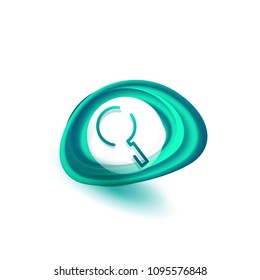 Search magnifyier web button, magnify icon. Modern magnifying glass sign, web site design or mobile app. Vector illustration