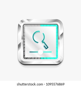 Search magnifyier web button, magnify icon. Modern magnifying glass sign, web site design or mobile app. Vector illustration