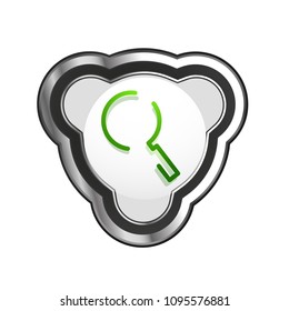 Search magnifyier web button, magnify icon. Modern magnifying glass sign, web site design or mobile app. Vector illustration