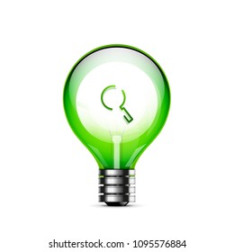 Search magnifyier web button, magnify icon. Modern magnifying glass sign, web site design or mobile app. Vector illustration