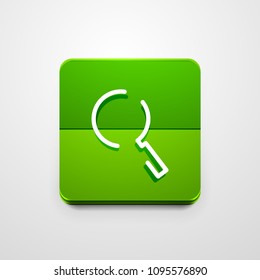 Search magnifyier web button, magnify icon. Modern magnifying glass sign, web site design or mobile app. Vector illustration
