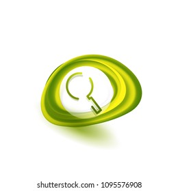 Search magnifyier web button, magnify icon. Modern magnifying glass sign, web site design or mobile app. Vector illustration
