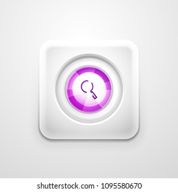 Search magnifyier web button, magnify icon. Modern magnifying glass sign, web site design or mobile app. Vector illustration