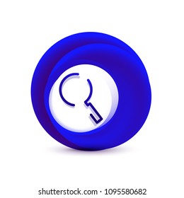 Search magnifyier web button, magnify icon. Modern magnifying glass sign, web site design or mobile app. Vector illustration