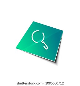 Botão da Web de aumento de pesquisa, ícone de aumento. Sinal de lupa moderno, design de site ou aplicativo móvel. Ilustração vetorial