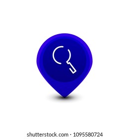 Search magnifyier web button, magnify icon. Modern magnifying glass sign, web site design or mobile app. Vector illustration
