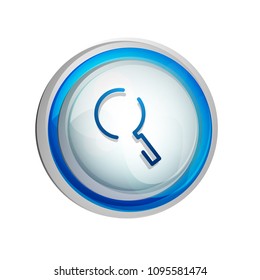 Search magnifyier web button, magnify icon. Modern magnifying glass sign, web site design or mobile app. Vector illustration