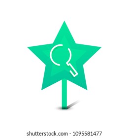 Search magnifyier web button, magnify icon. Modern magnifying glass sign, web site design or mobile app. Vector illustration