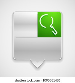 Search magnifyier web button, magnify icon. Modern magnifying glass sign, web site design or mobile app. Vector illustration