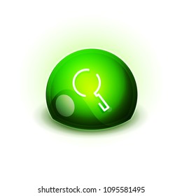 Botón web de la función de ampliación de búsqueda, icono de ampliación. Signo de lupa moderno, diseño de sitio web o aplicación móvil. Ilustración del vector