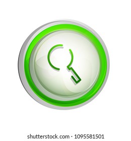 Botón web de la función de ampliación de búsqueda, icono de ampliación. Signo de lupa moderno, diseño de sitio web o aplicación móvil. Ilustración del vector