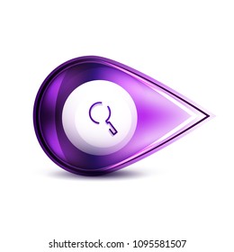 Botón web de la función de ampliación de búsqueda, icono de ampliación. Signo de lupa moderno, diseño de sitio web o aplicación móvil. Ilustración del vector