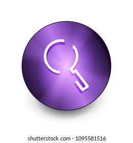 Botón web de la función de ampliación de búsqueda, icono de ampliación. Signo de lupa moderno, diseño de sitio web o aplicación móvil. Ilustración del vector