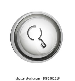 Search magnifyier web button, magnify icon. Modern magnifying glass sign, web site design or mobile app. Vector illustration