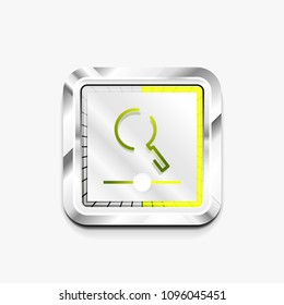 Botón web de la función de ampliación de búsqueda, icono de ampliación. Signo de lupa moderno, diseño de sitio web o aplicación móvil. Ilustración del vector