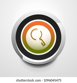 Search magnifyier web button, magnify icon. Modern magnifying glass sign, web site design or mobile app. Vector illustration