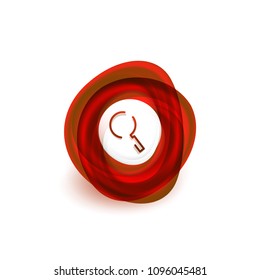 Search magnifyier web button, magnify icon. Modern magnifying glass sign, web site design or mobile app. Vector illustration
