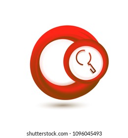 Search magnifyier web button, magnify icon. Modern magnifying glass sign, web site design or mobile app. Vector illustration