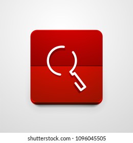 Botón web de la función de ampliación de búsqueda, icono de ampliación. Signo de lupa moderno, diseño de sitio web o aplicación móvil. Ilustración del vector