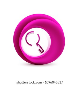 Botón web de la función de ampliación de búsqueda, icono de ampliación. Signo de lupa moderno, diseño de sitio web o aplicación móvil. Ilustración del vector